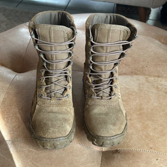 Desert Core Tactical Combat Boots Coyote Brown Military Utility, Men's 6M Rocky - Picture 2 of 10